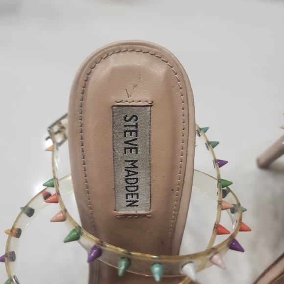 STEVE MADDEN Nuna Spikey Stiletto Heels nude Rainbow 10 - Picture 6 of 7